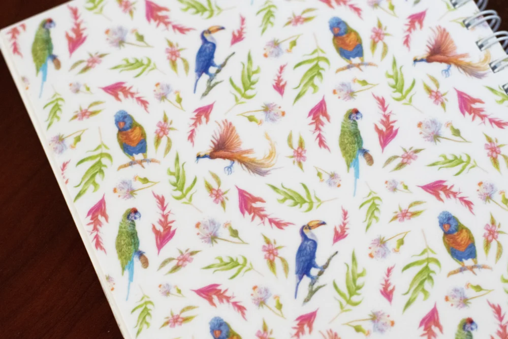 A Bird's Paradise Planner IM 2 A Bird's Paradise planner interior with illustrated bird details