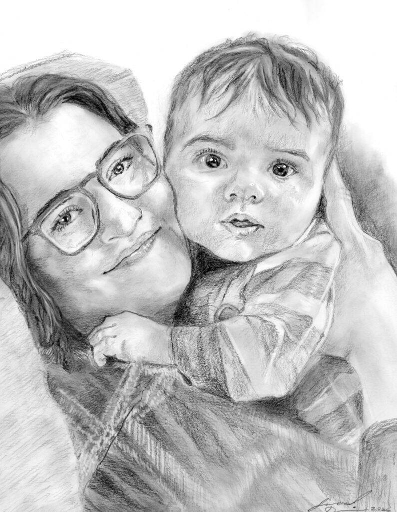 Portrait painting of Kenny and Michelle